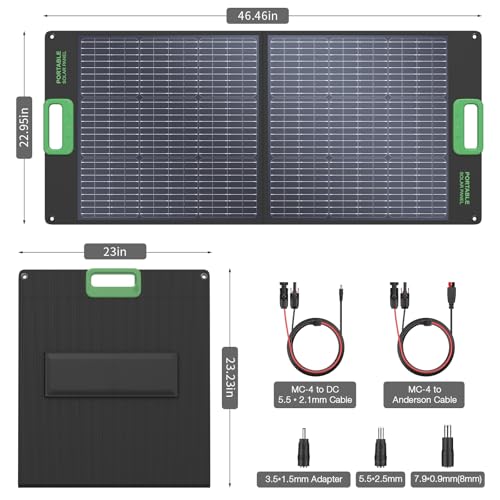 GRECELL 100W zippered pouch with cables organized for easy transport