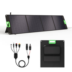 GRECELL folded 200W solar panel front view for compact transport and storage