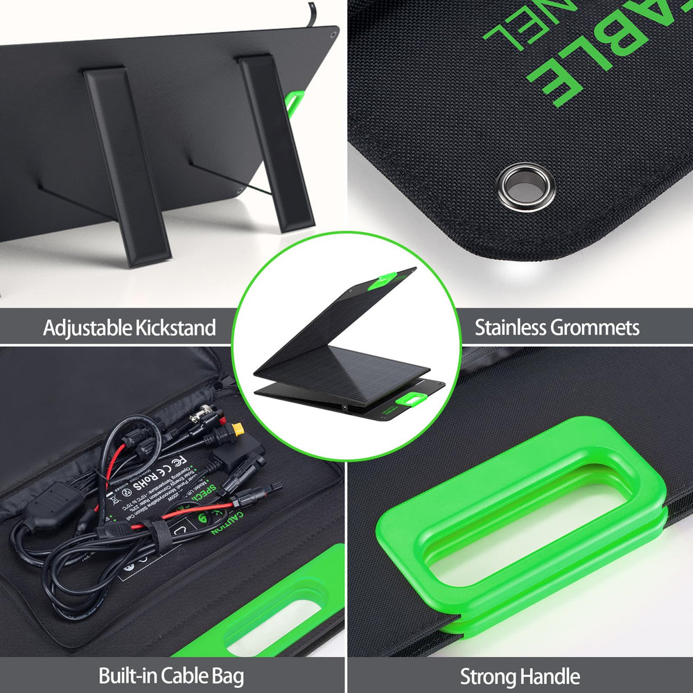 GRECELL carrying handle on folded panel for easy briefcase-style transport