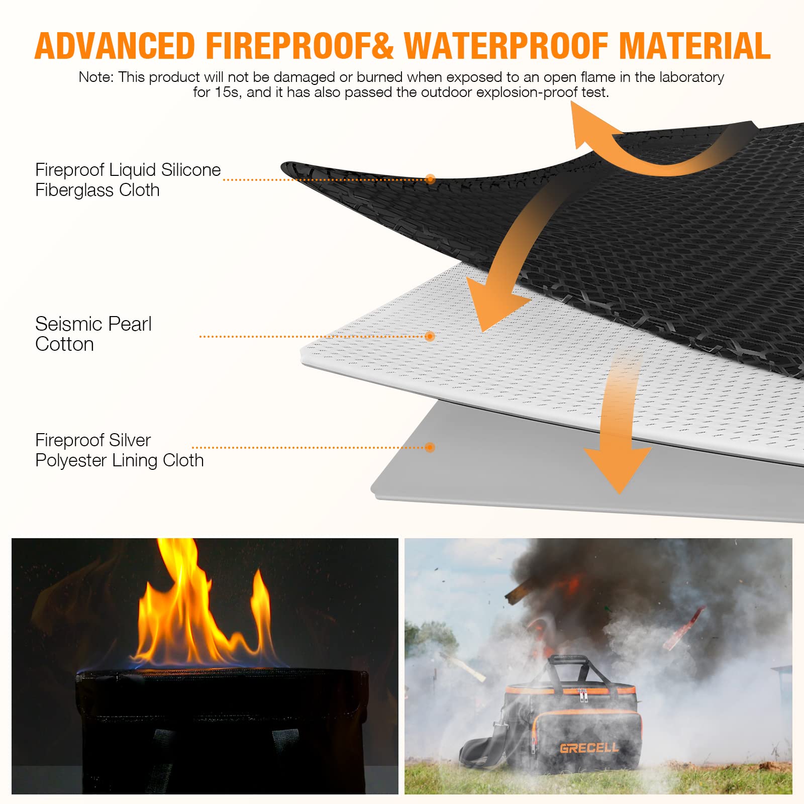 GRECELL interior compartment with padding, secures a portable power station safely