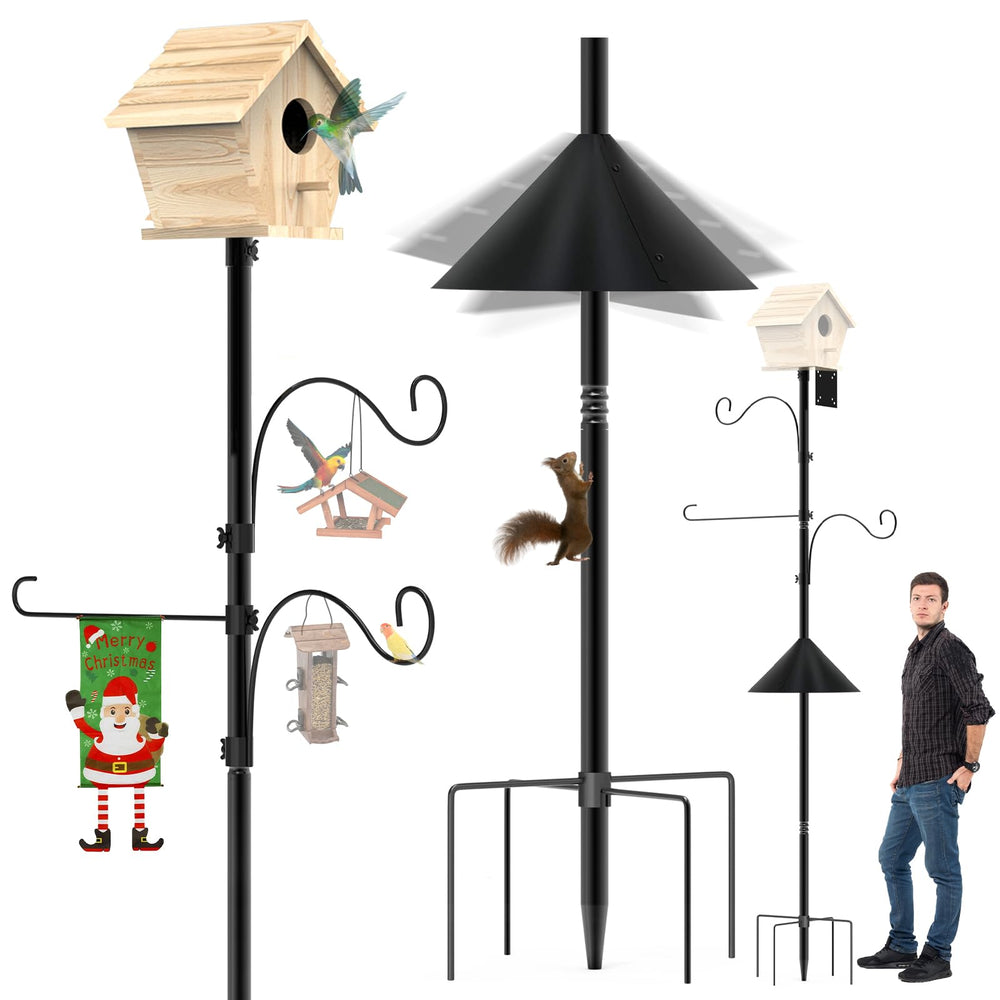 GRECOMEIN assembled pole front view showing stable hanger and height benefit