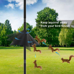 GRECOMEIN 16.7-inch squirrel baffle close-up blocking pests effectively