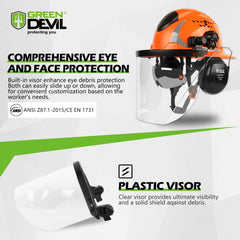 GREEN DEVIL anti-fog visor close-up keeps vision clear