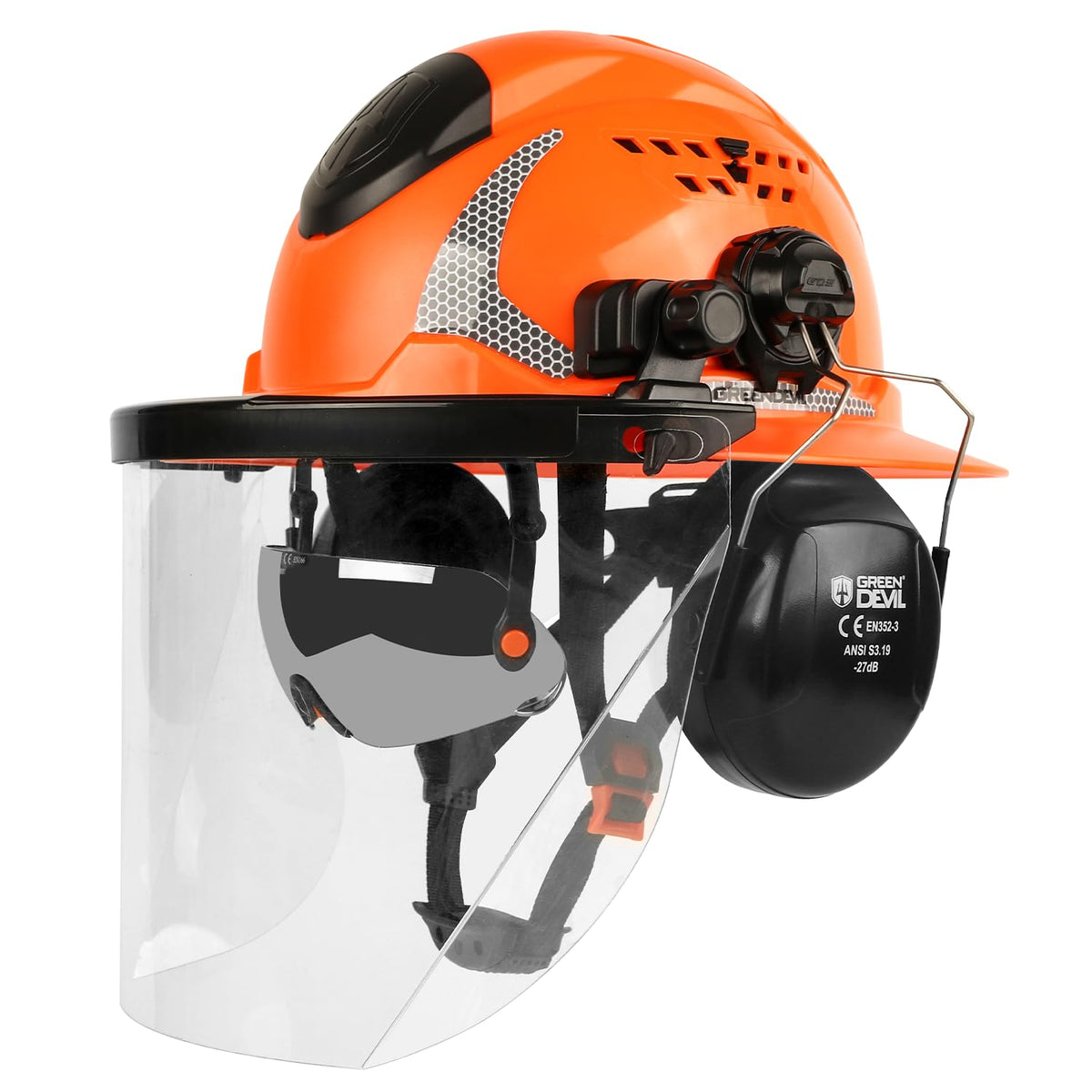 GREEN DEVIL front full-brim helmet protects head and face