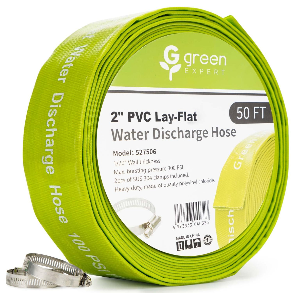 G green EXPERT front view showing 50 ft coil and label for quick identification and purchase