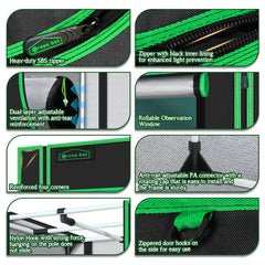 Green Hut removable Mylar floor tray close-up for easy cleaning and spill control