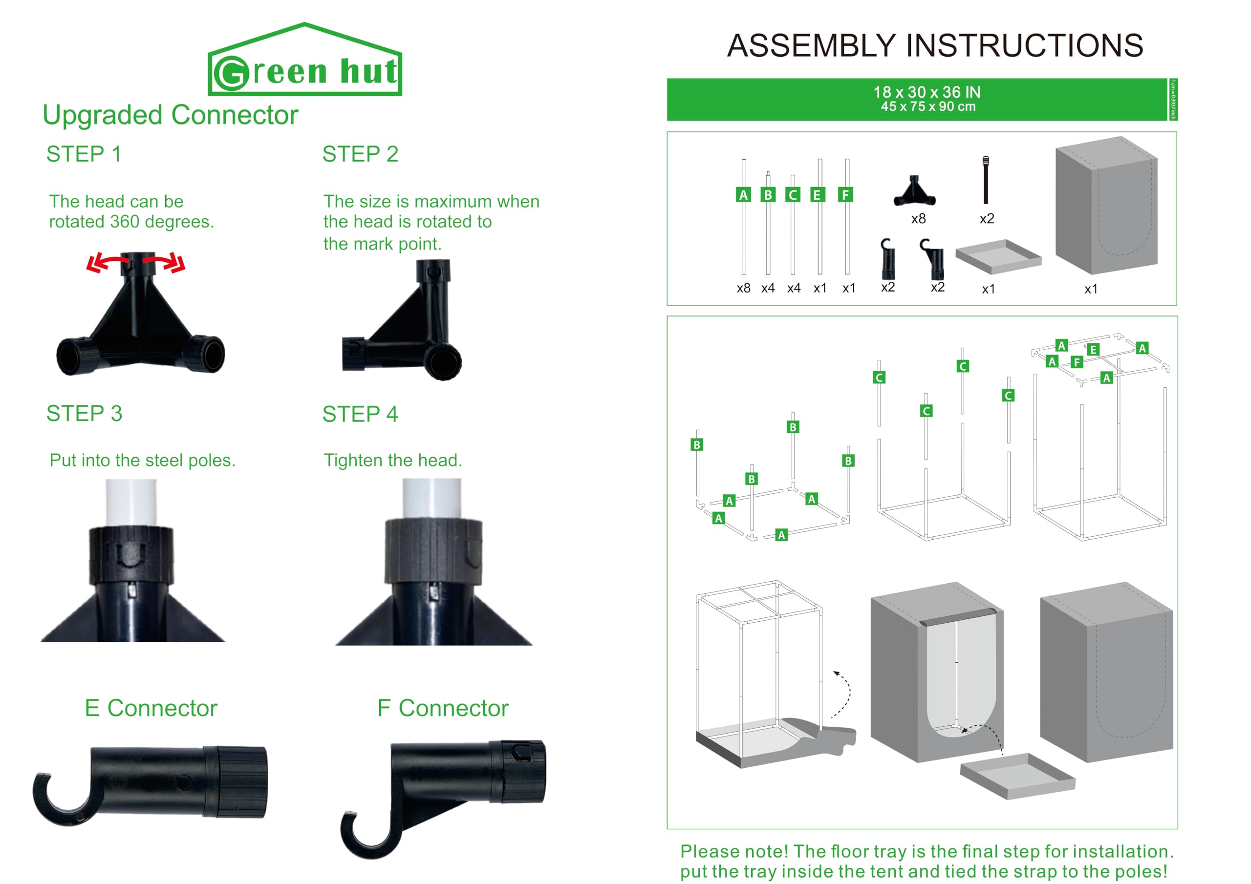Green Hut tent next to hand for scale showing compact footprint for small spaces benefit
