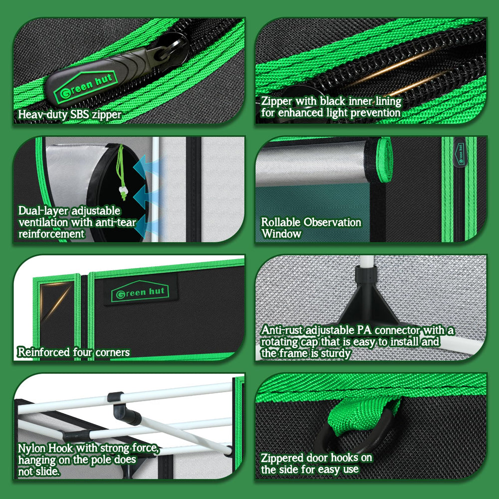 Green Hut upgraded connector detail proving anti-rust reinforced stability benefit