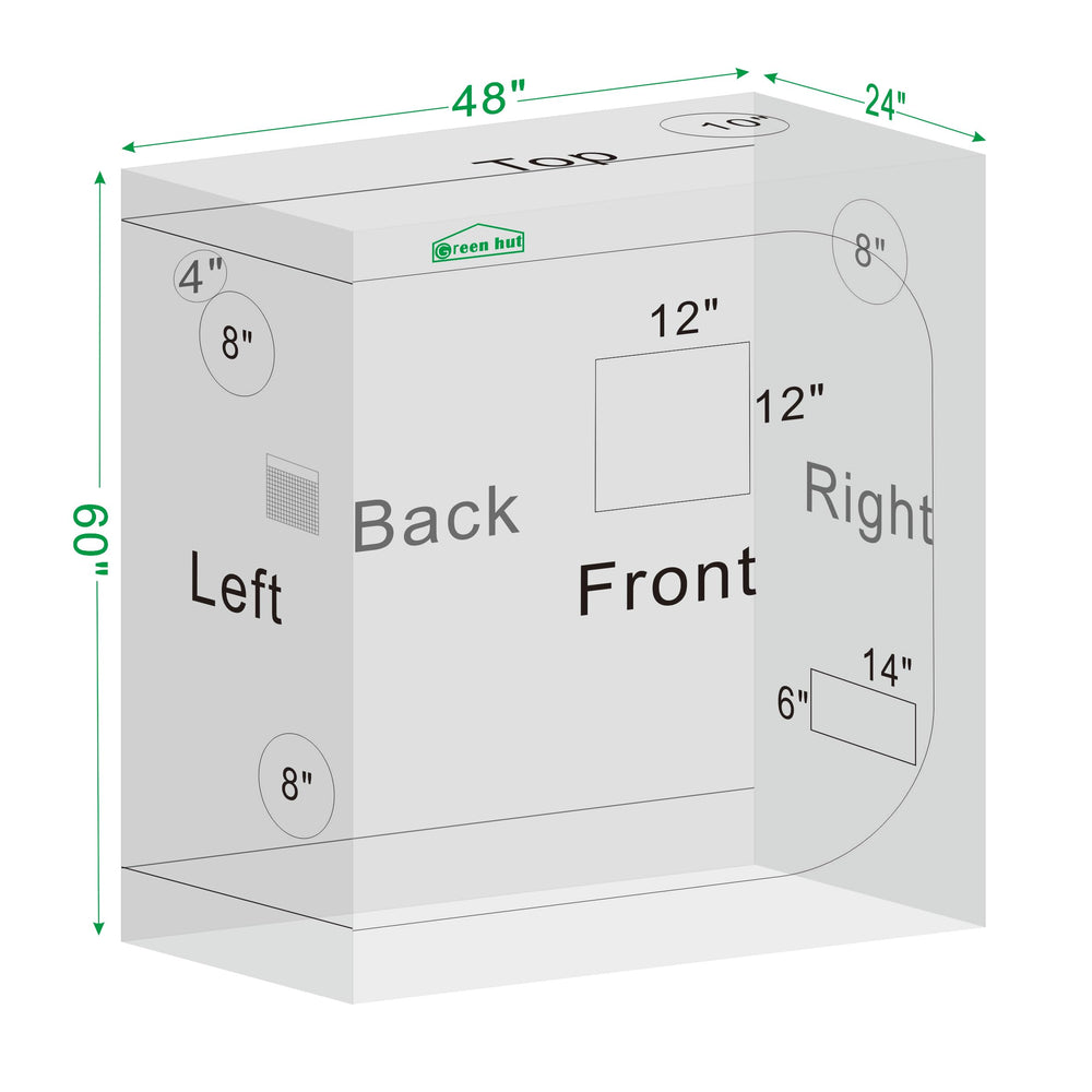 Green Hut ventilation port and internal flap for sealed duct routing and odor control