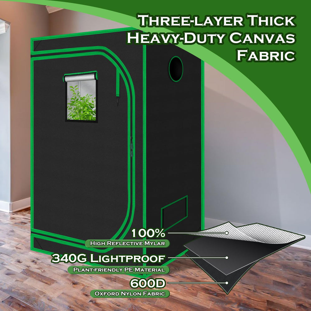 Green Hut heavy-duty zipper and 1.5-inch lightproof ribbon preventing leaks