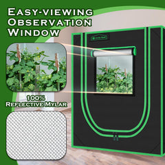 Green Hut close-up of heavy-duty zipper and double stitching ensuring light-proof durability