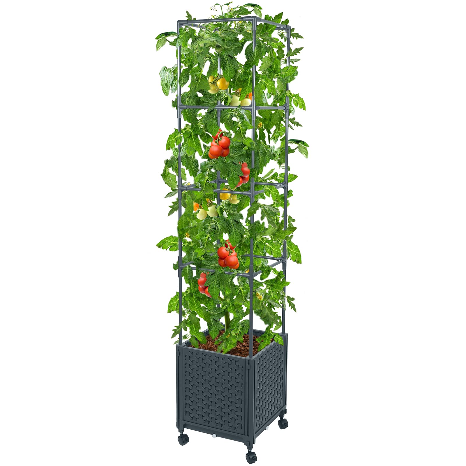 GREEN MOUNT front view of planter showing compact mobile design and capacity
