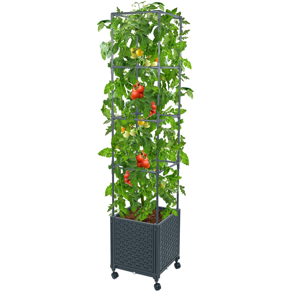 GREEN MOUNT front view of planter showing compact mobile design and capacity