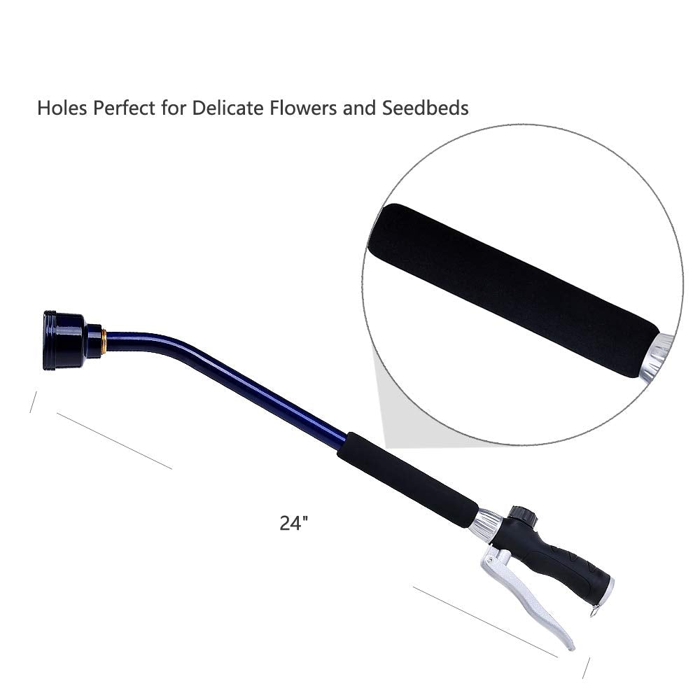 GREEN MOUNT wand next to hand showing 24-inch scale for better yard coverage