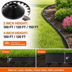Green orange installed along curved flower bed demonstrating clean separation and shape