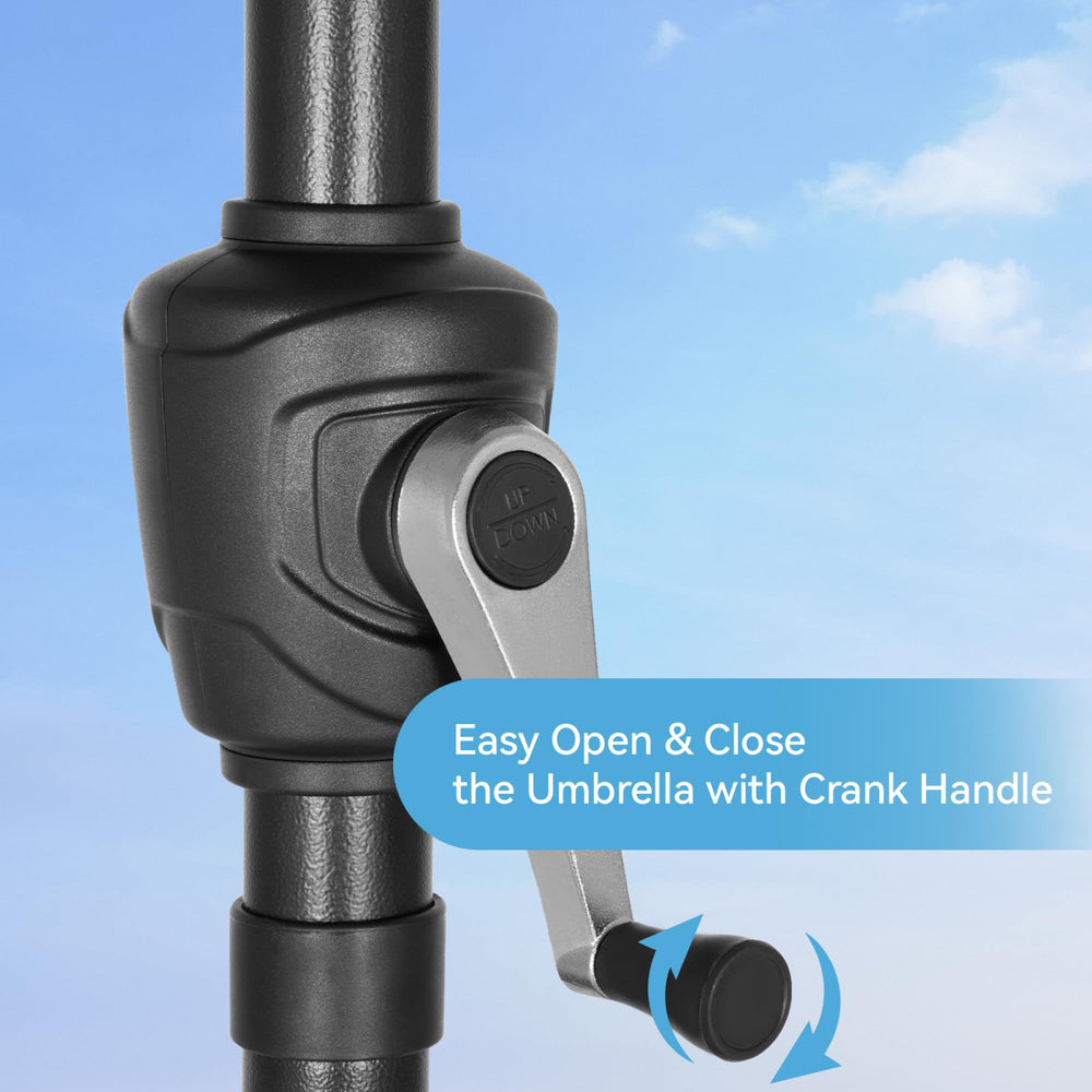 GREEN PARTY improved crank handle shown for easy open and close