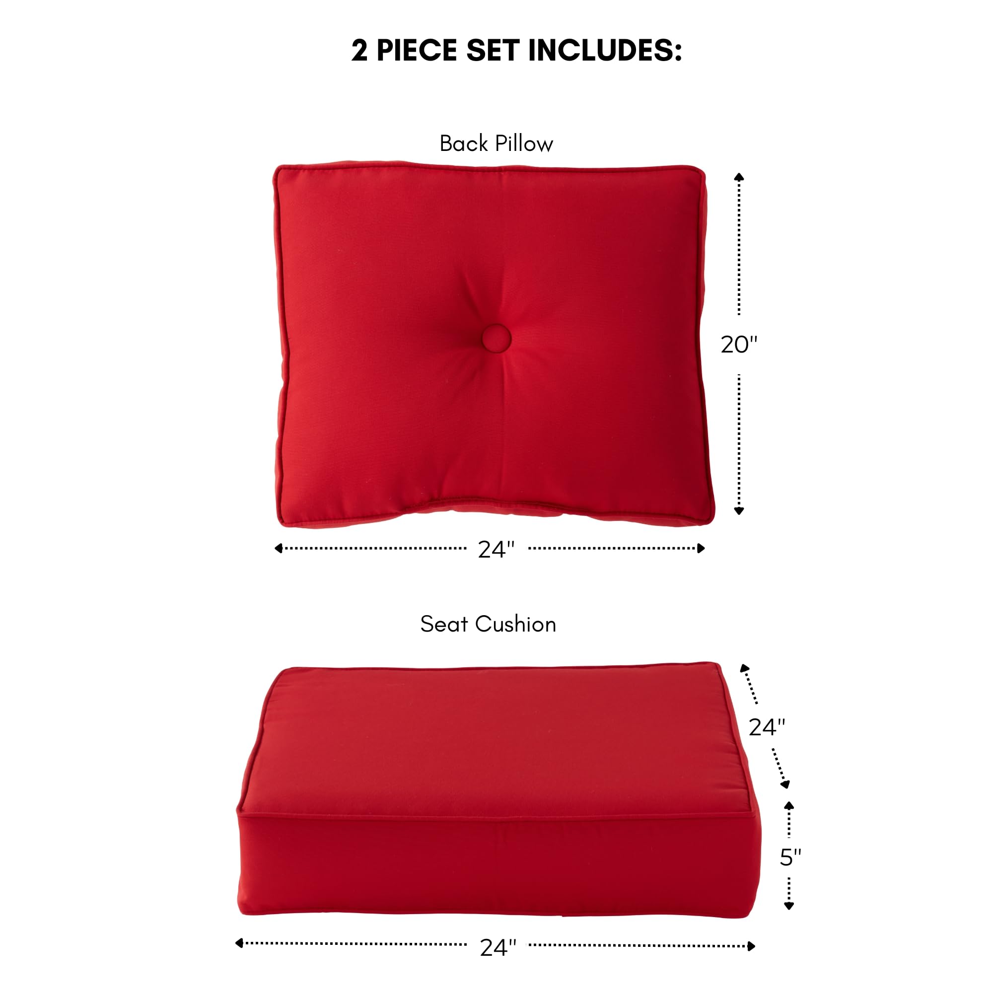 Greendale Home Fashions overstuffed back cushion showing plush support and comfort
