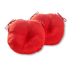 Greendale Home Fashions front view showing fire print and two cushions, adds patio style