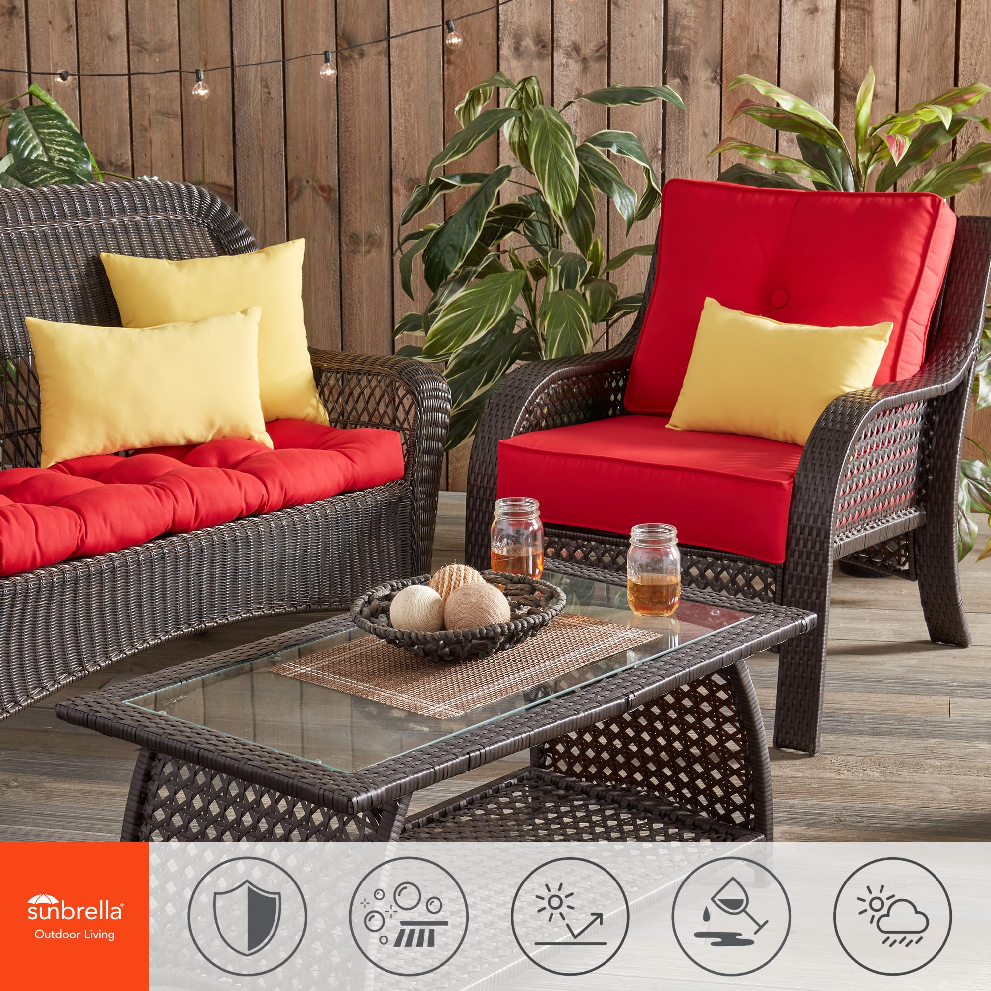 Greendale Home Fashions seat cushion edge cording for reinforced durability and style