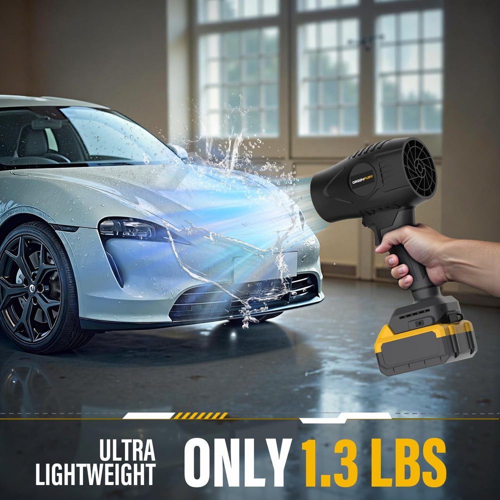 GREENFURY powering water off car surface to speed up drying
