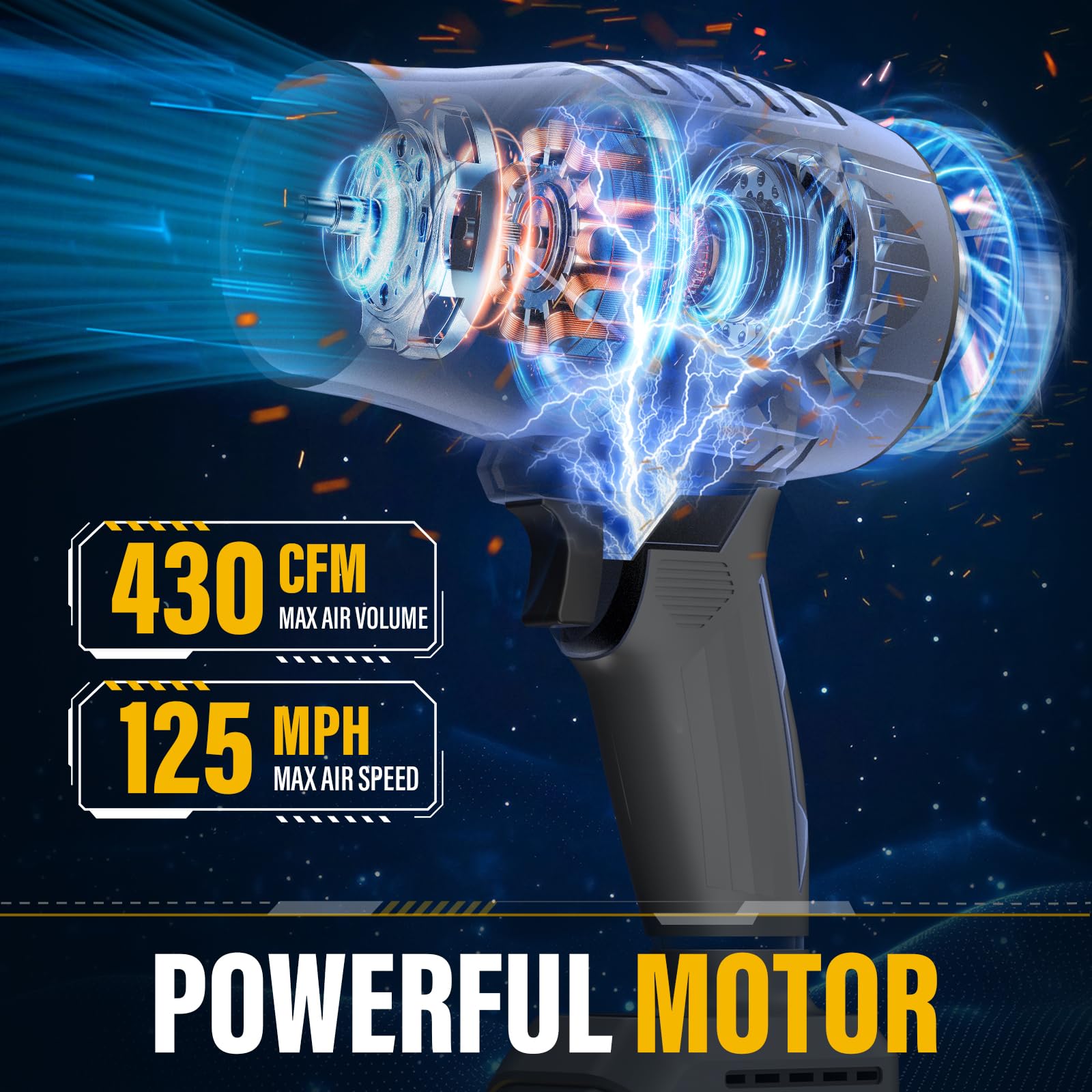 GREENFURY nozzle close-up displaying axial fan design for focused airflow