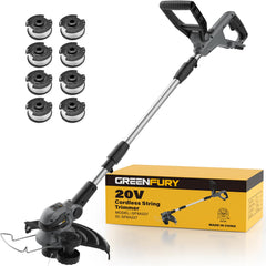 GREENFURY front view showing tool profile and guard, highlights compact portability