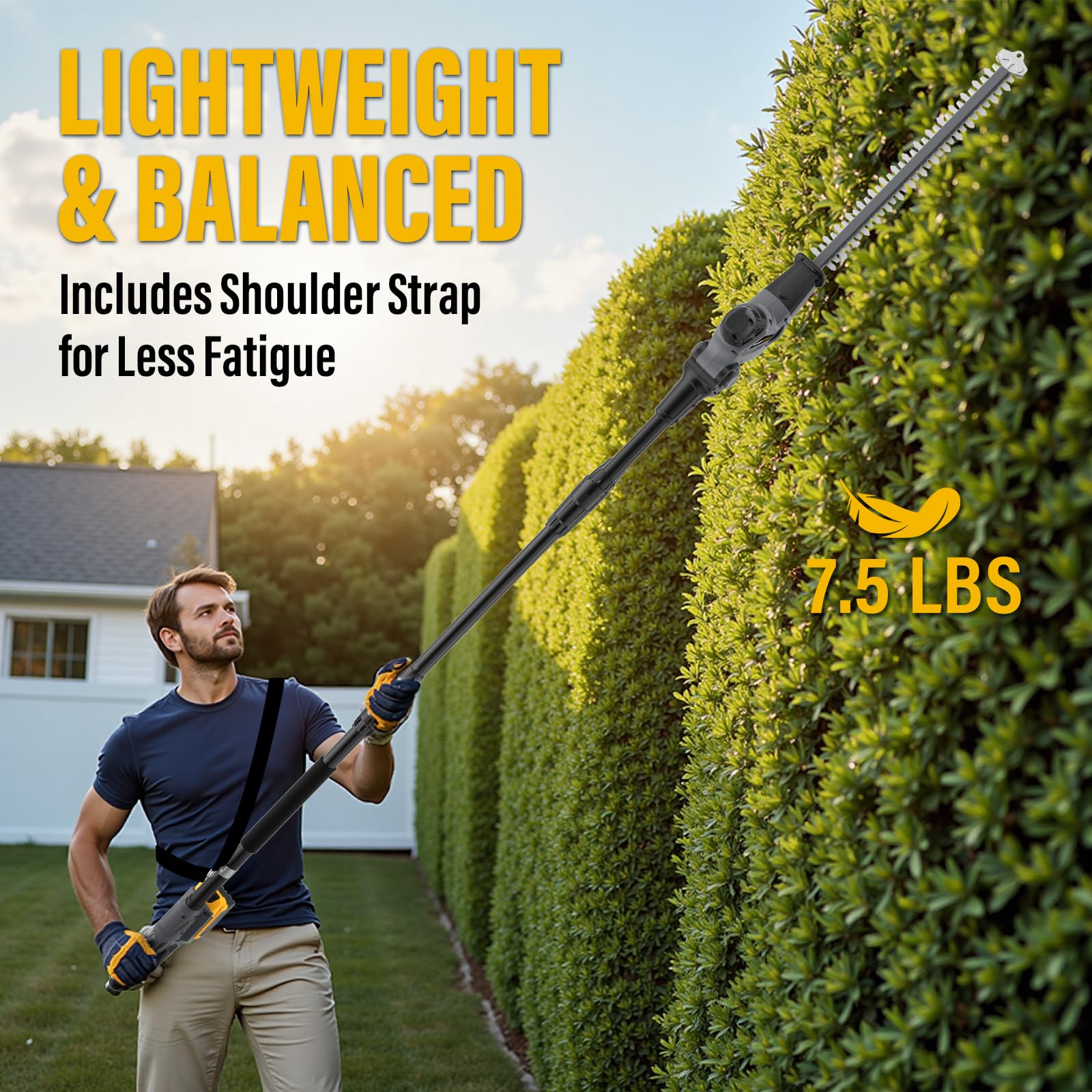 GREENFURY ergonomic handle and shoulder strap for comfortable handling