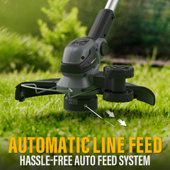 GREENFURY side profile with pivoted head, demonstrates quick trim-to-edge conversion