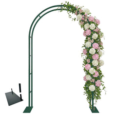 GreenGiggle arch front view showing full metal frame and decorative potential