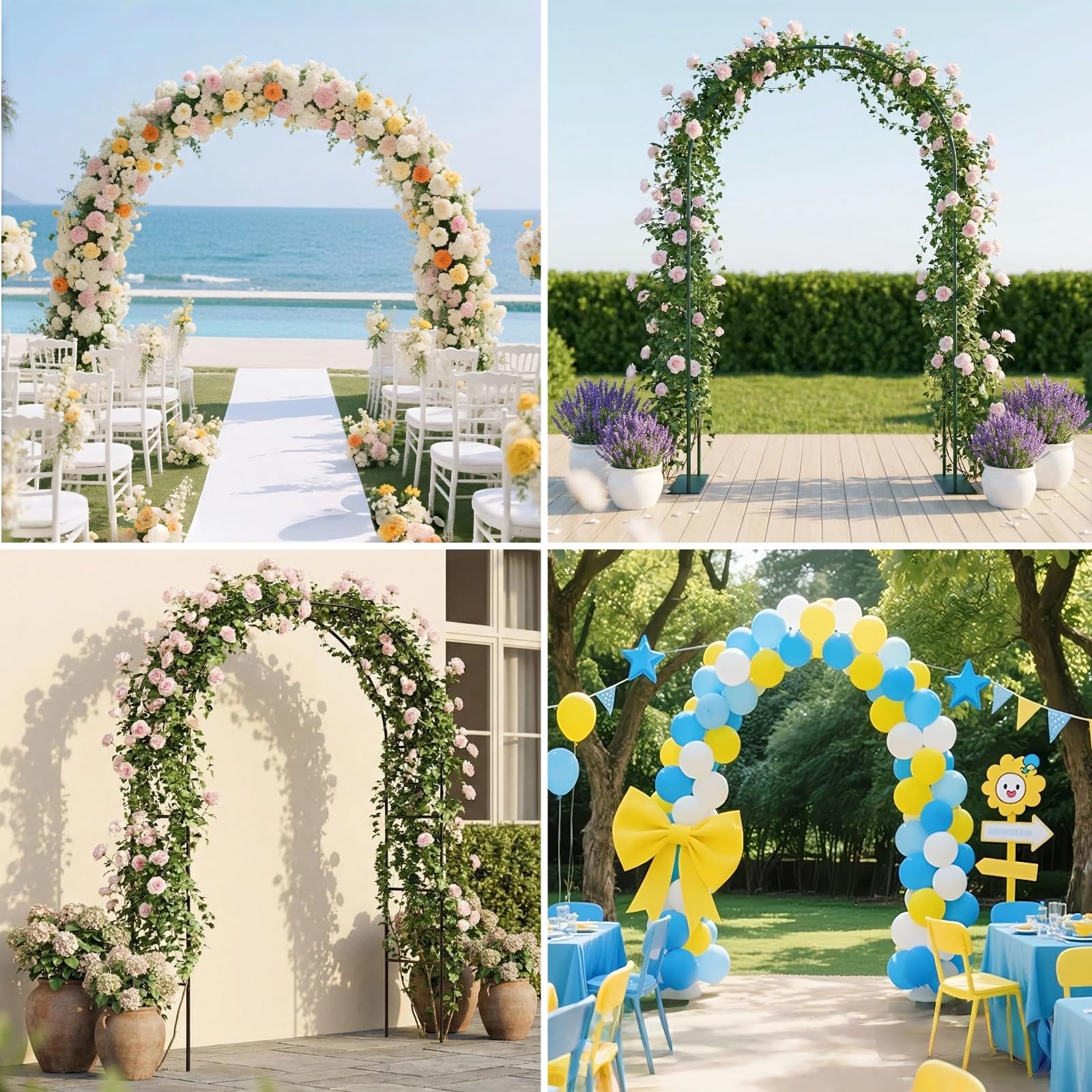GreenGiggle arch assembled in tall layout for a dramatic event entrance