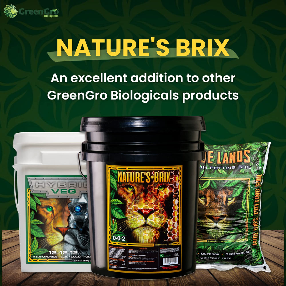GreenGro 2 lb bag next to measuring scale showing portioning convenience