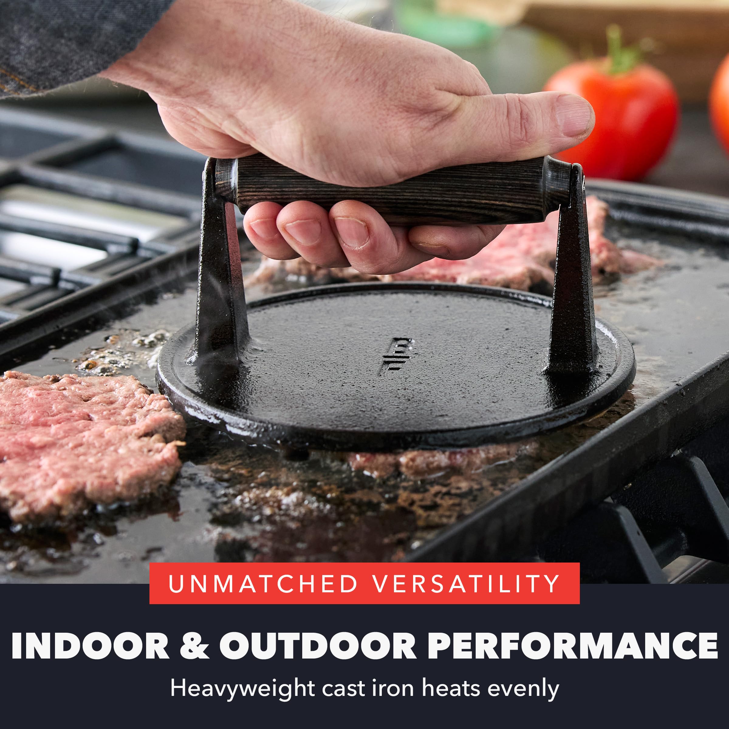 GreenPan Bobby Flay underside showing pre-seasoned cast iron surface for reduced sticking