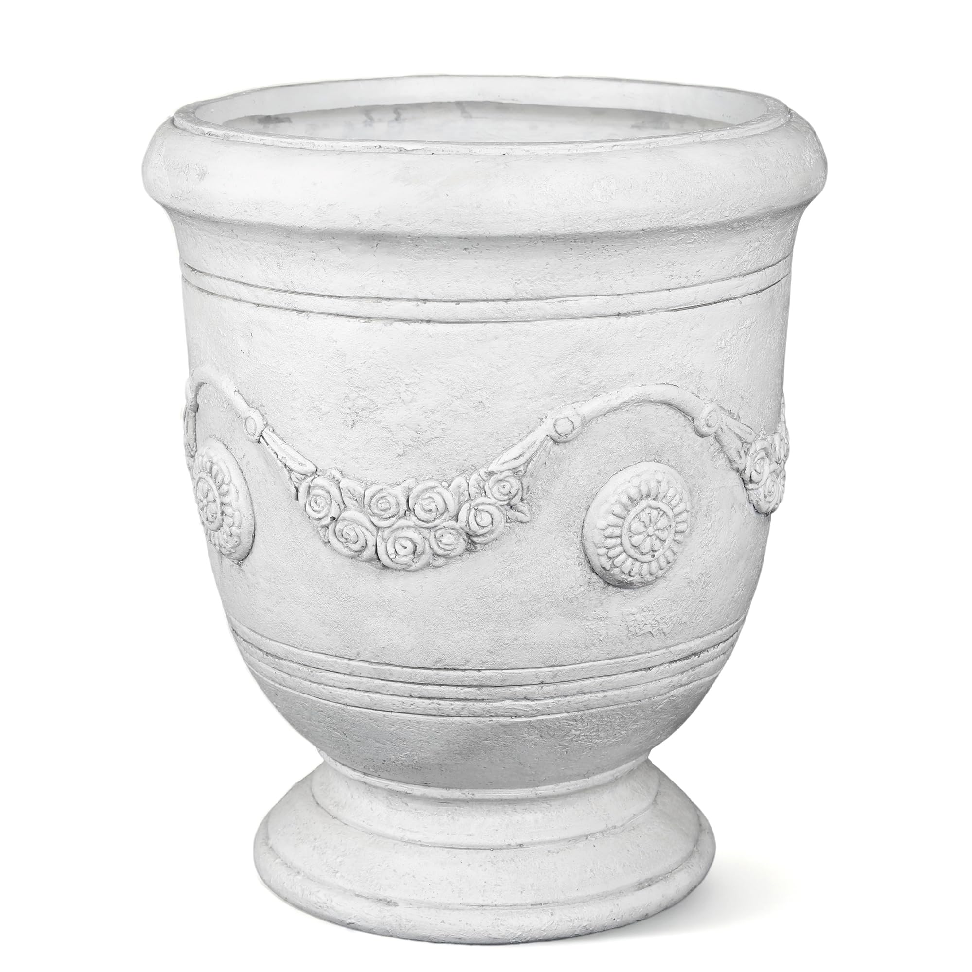 Greens Word front view urn planter showing elegant classic shape and curb appeal