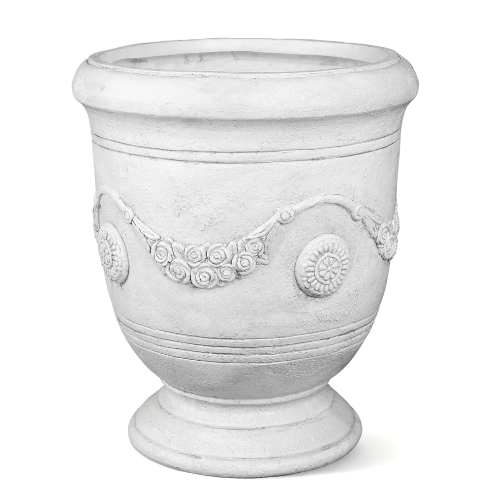 Greens Word front view urn planter showing elegant classic shape and curb appeal
