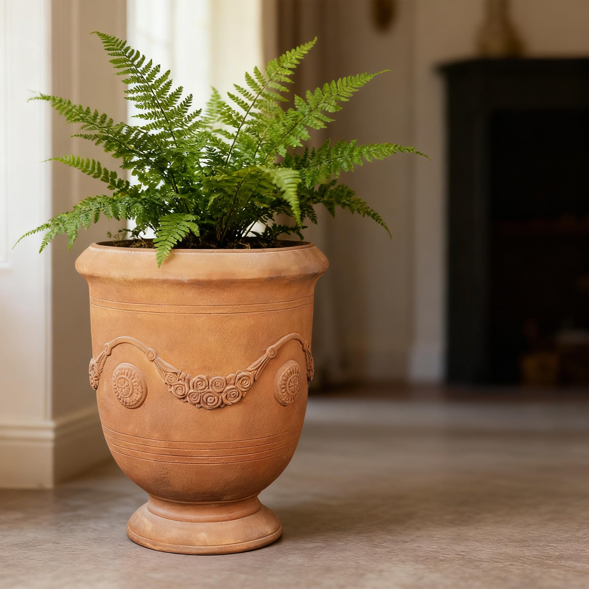 Greens Word in living room setting showing indoor decor versatility and elegance