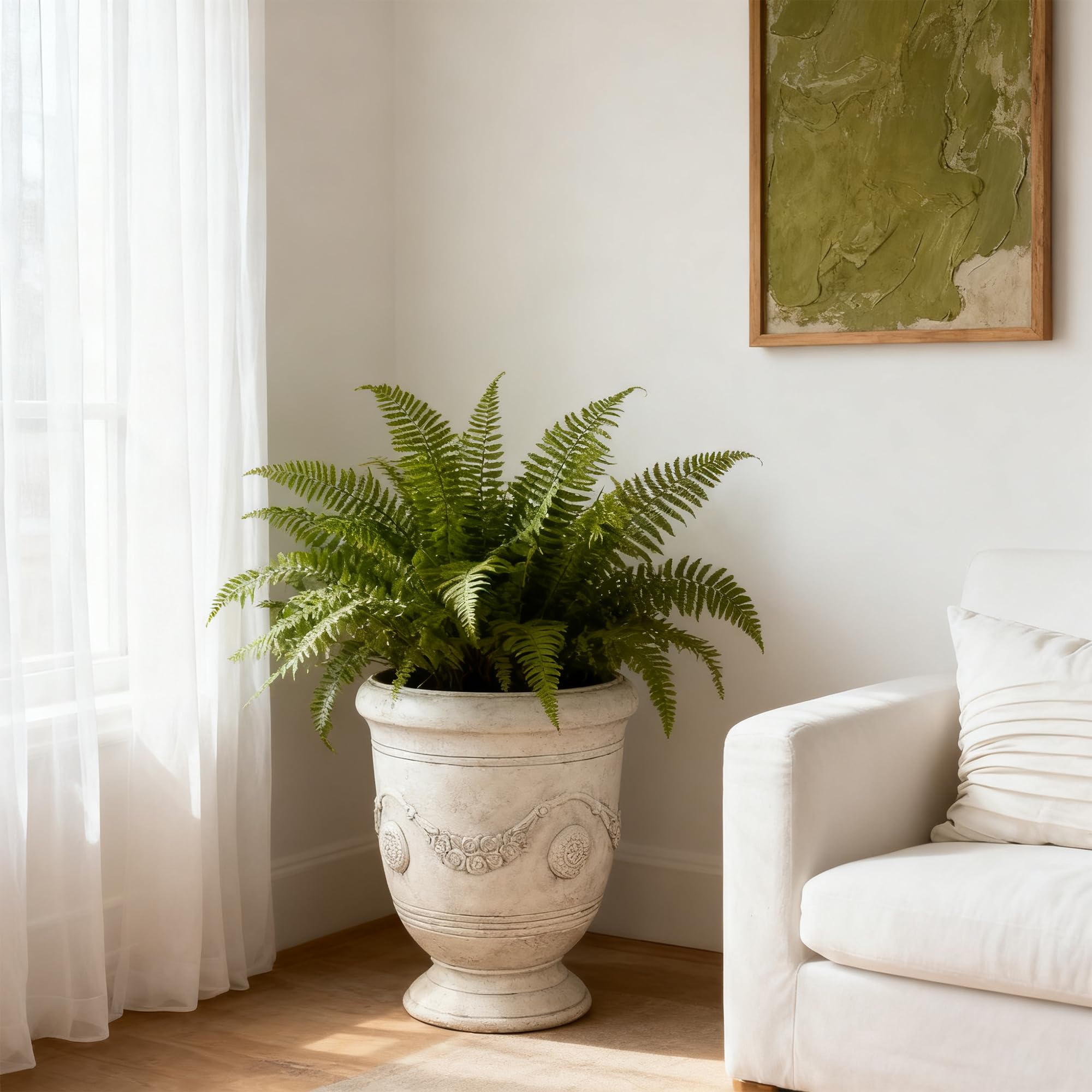 Greens Word side profile highlighting patterned design and decorative detail advantage