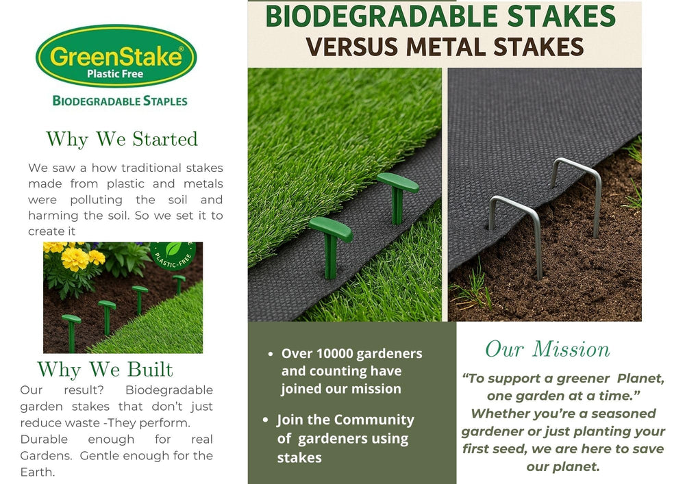 GreenStake close-up of stake head for easy hammering and quick setting