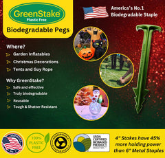 GreenStake side profile of 4-inch peg illustrating durable holding shape