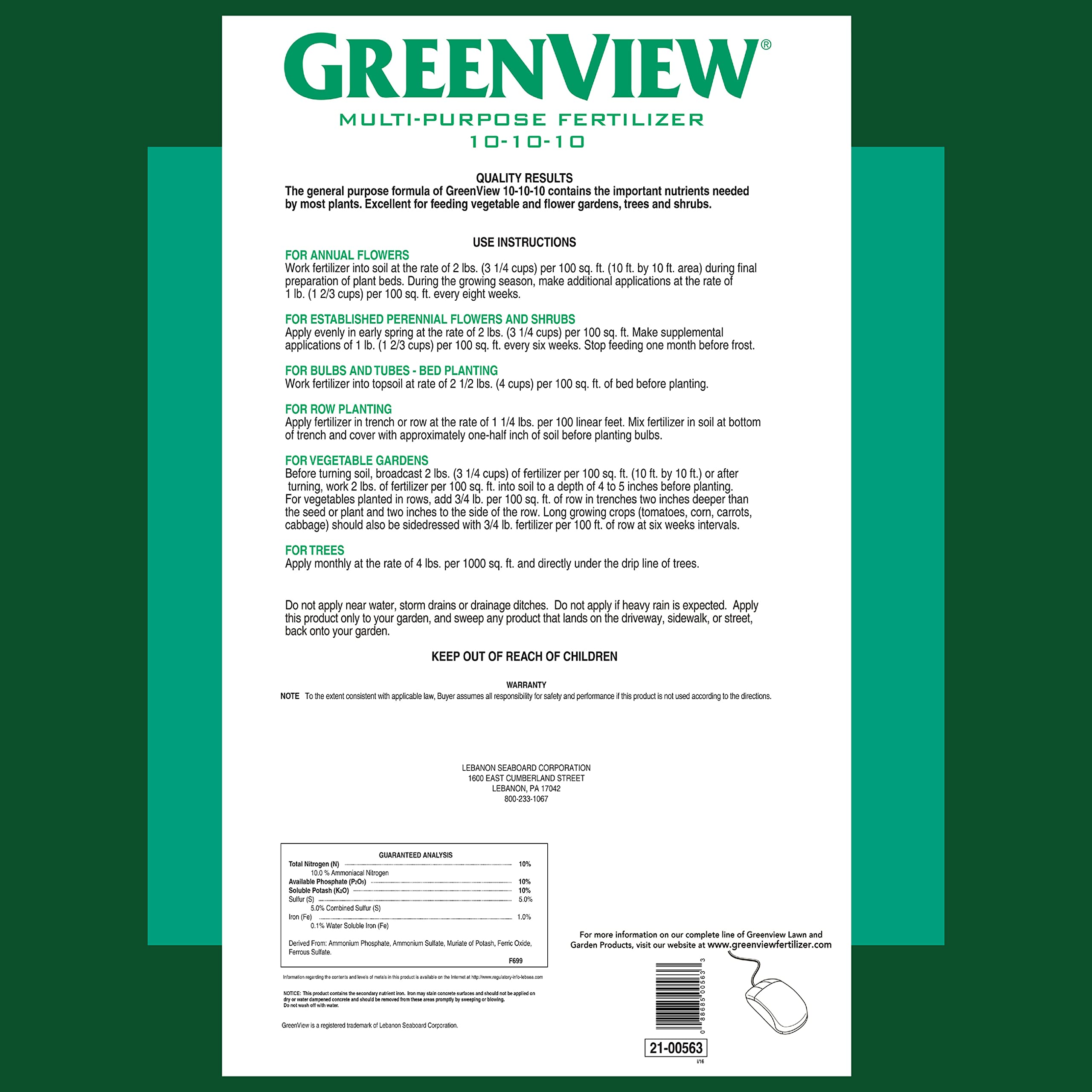 GreenView being applied with a broadcast spreader for efficient coverage