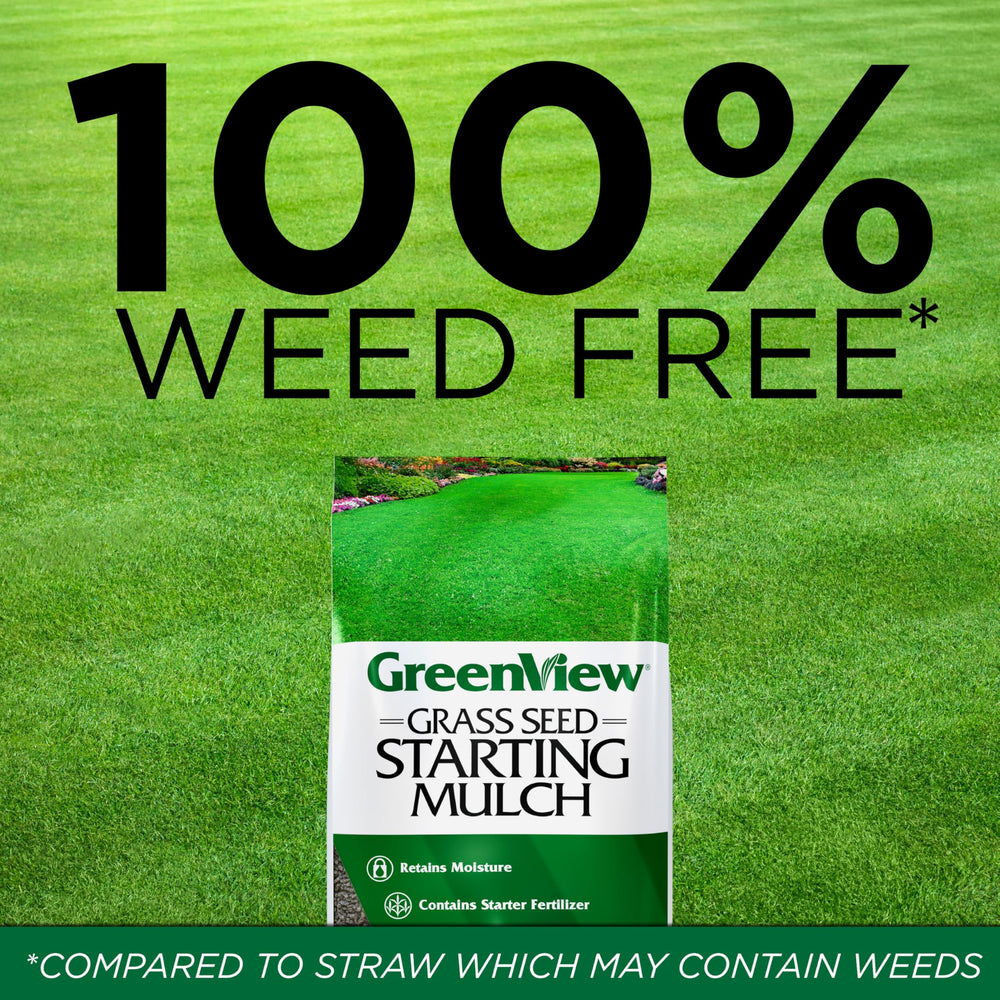GreenView mulch spread over freshly seeded soil holding seed in place