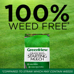 GreenView mulch spread over freshly seeded soil holding seed in place