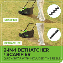 Greenworks 40V side profile emphasizing lightweight maneuverability