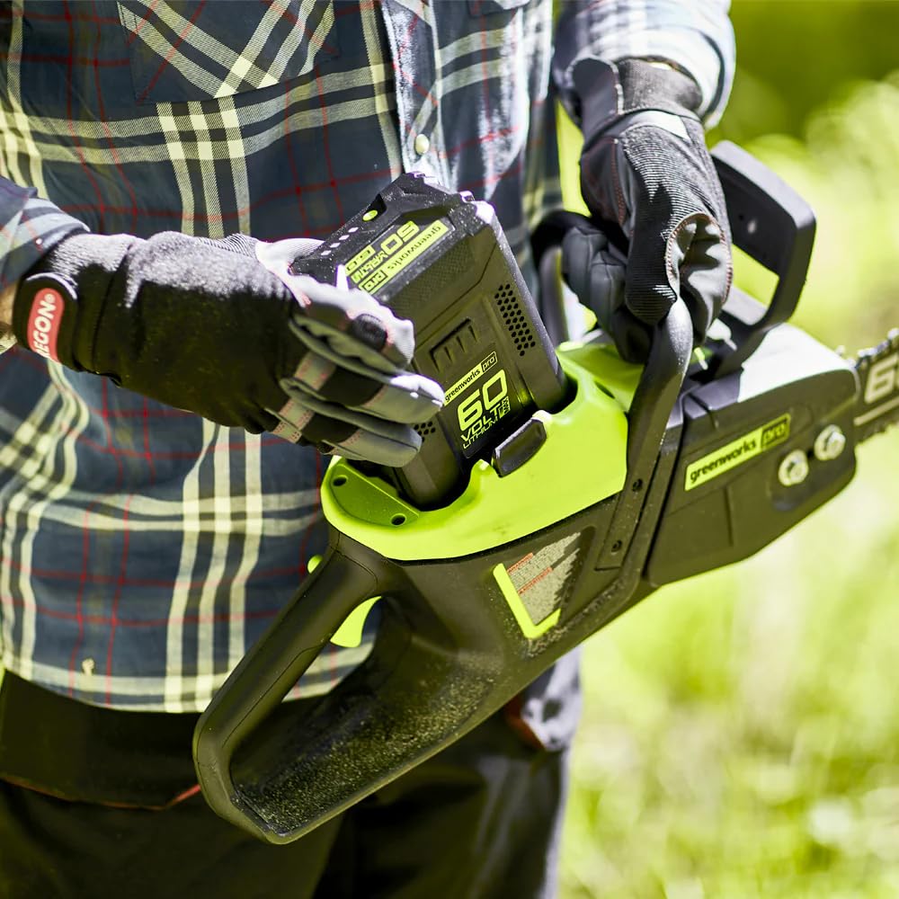 Greenworks 60V included 4.0Ah battery and charger for quick recharges