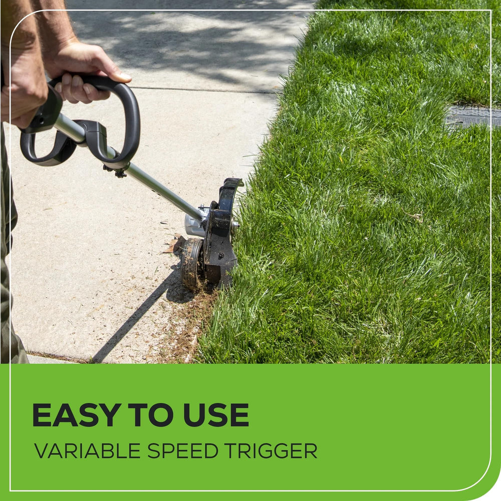 Greenworks edger adjustable auxiliary handle for personalized comfort