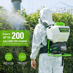 Greenworks double-padded shoulder straps close-up highlighting comfort for long use