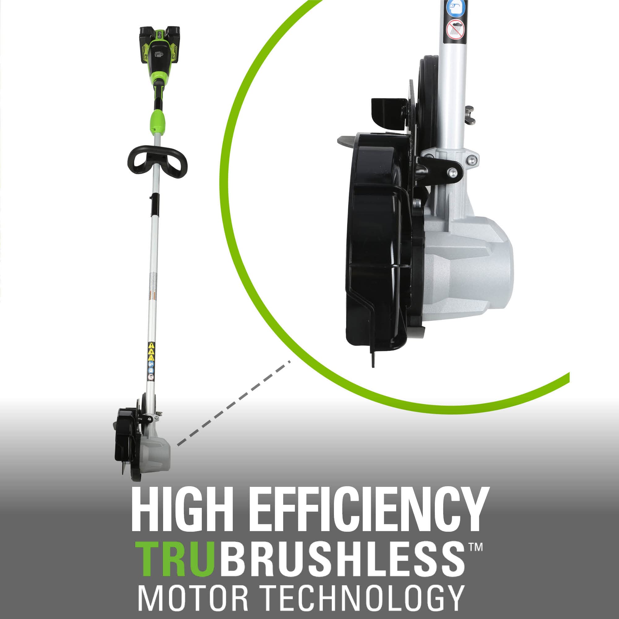Greenworks two 4.0Ah batteries and dual charger showing quick recharge benefit