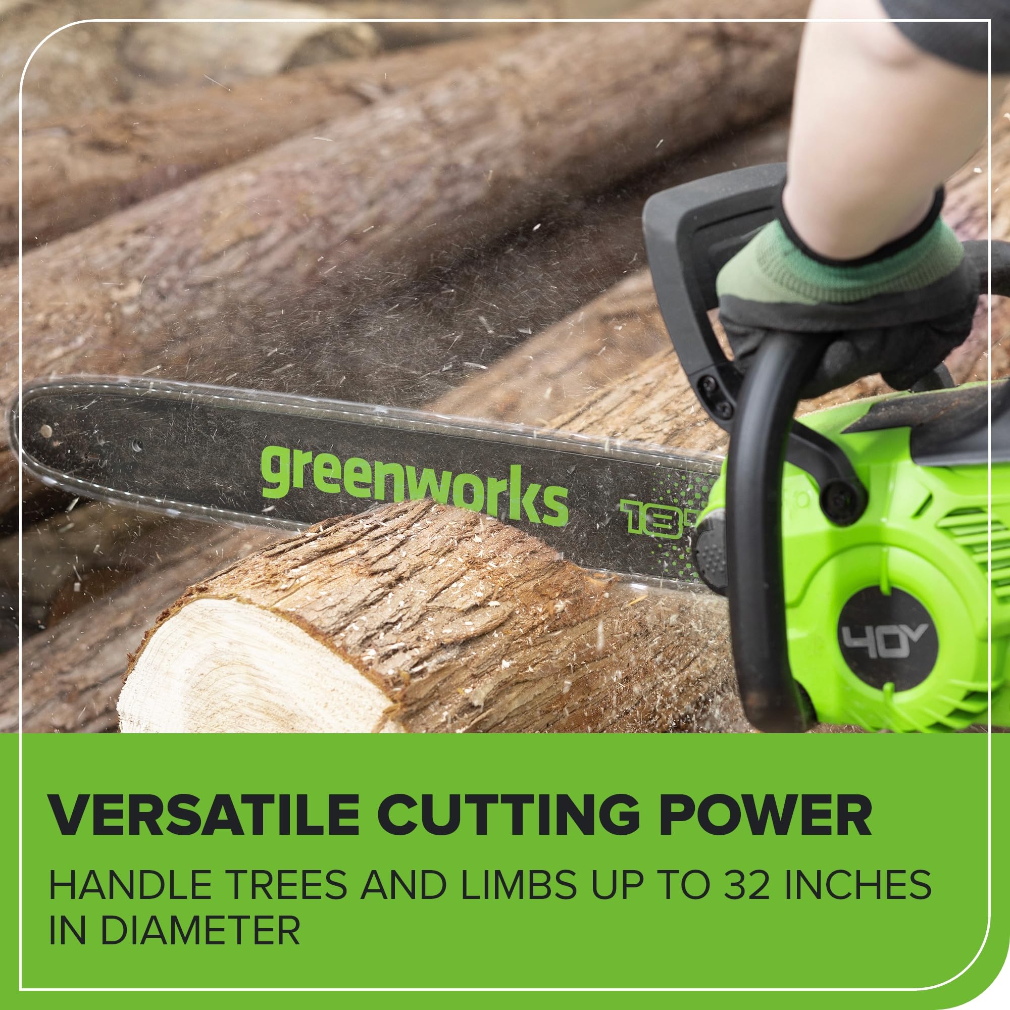 Greenworks kit with 5.0Ah battery and rapid charger for longer runtime