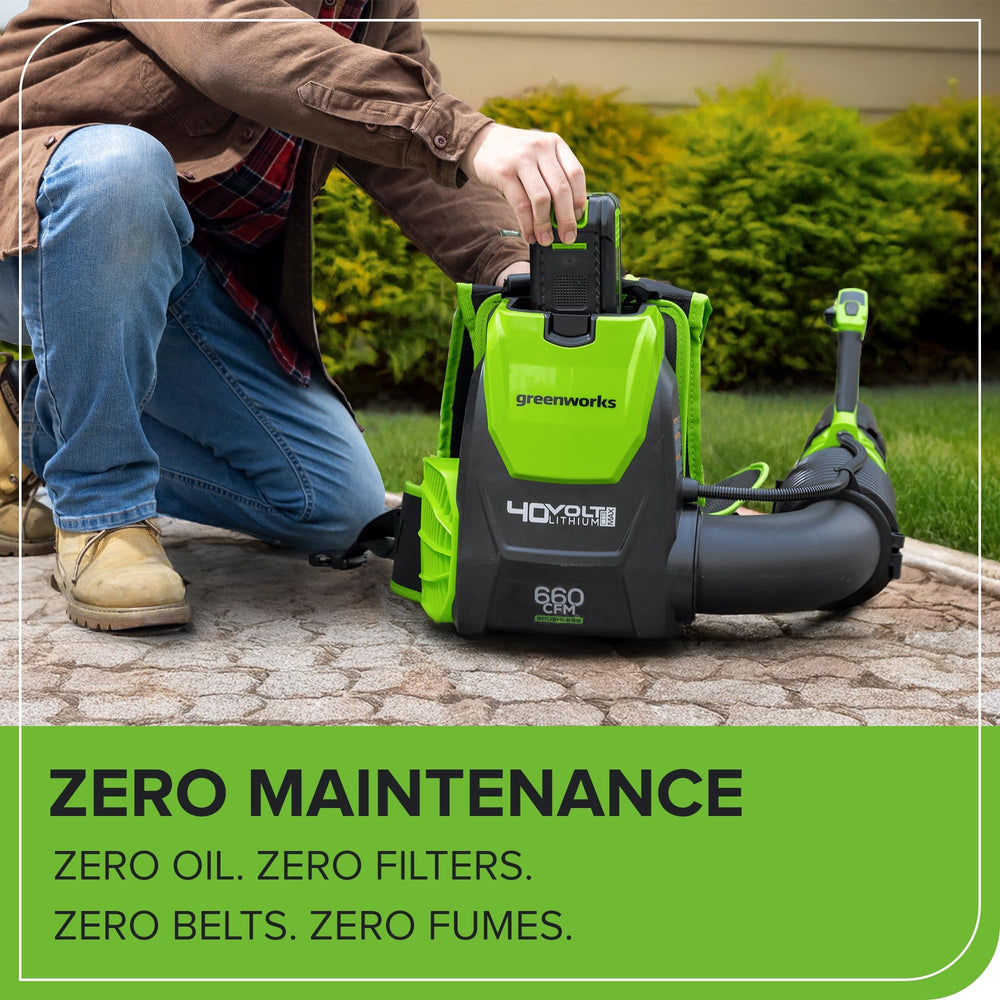Greenworks 5.0Ah battery and 5A charger kit for extended runtime and quick charging
