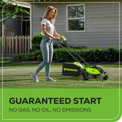 Greenworks 24V 4.0Ah battery and charger kit displayed for quick readiness