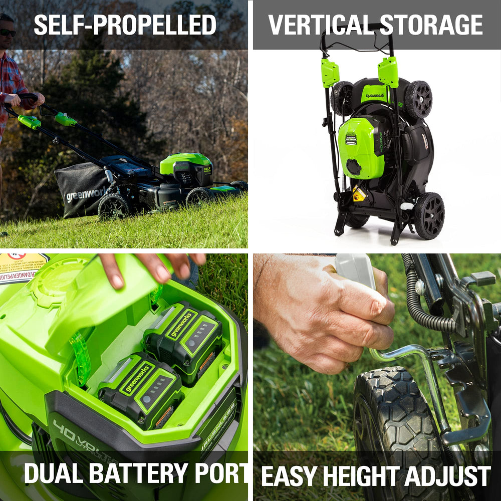 Greenworks 5.0Ah battery and charger included for ready runtime